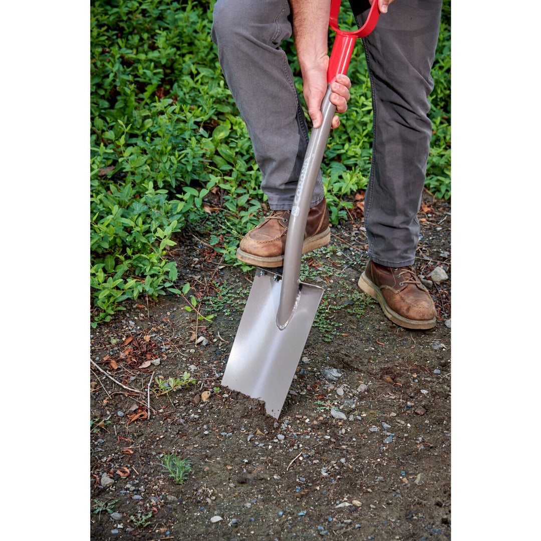 Corona AS 90010 All-Steel 12-Gauge 12 in. Straight Blade Shovel, D-Grip Steel Handle