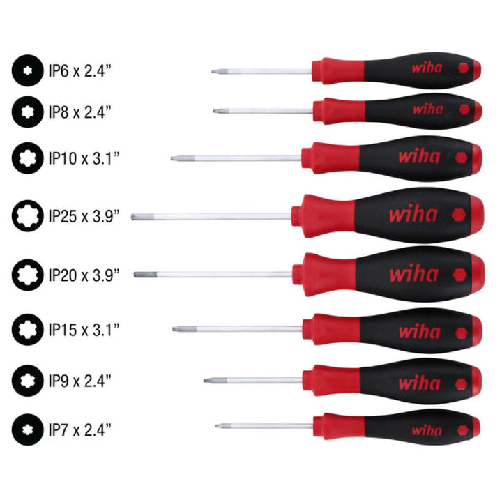 Wiha Tools 36297 TORX Plus SoftFinish Screwdriver Set, IP6 - IP25, 8 Pc.