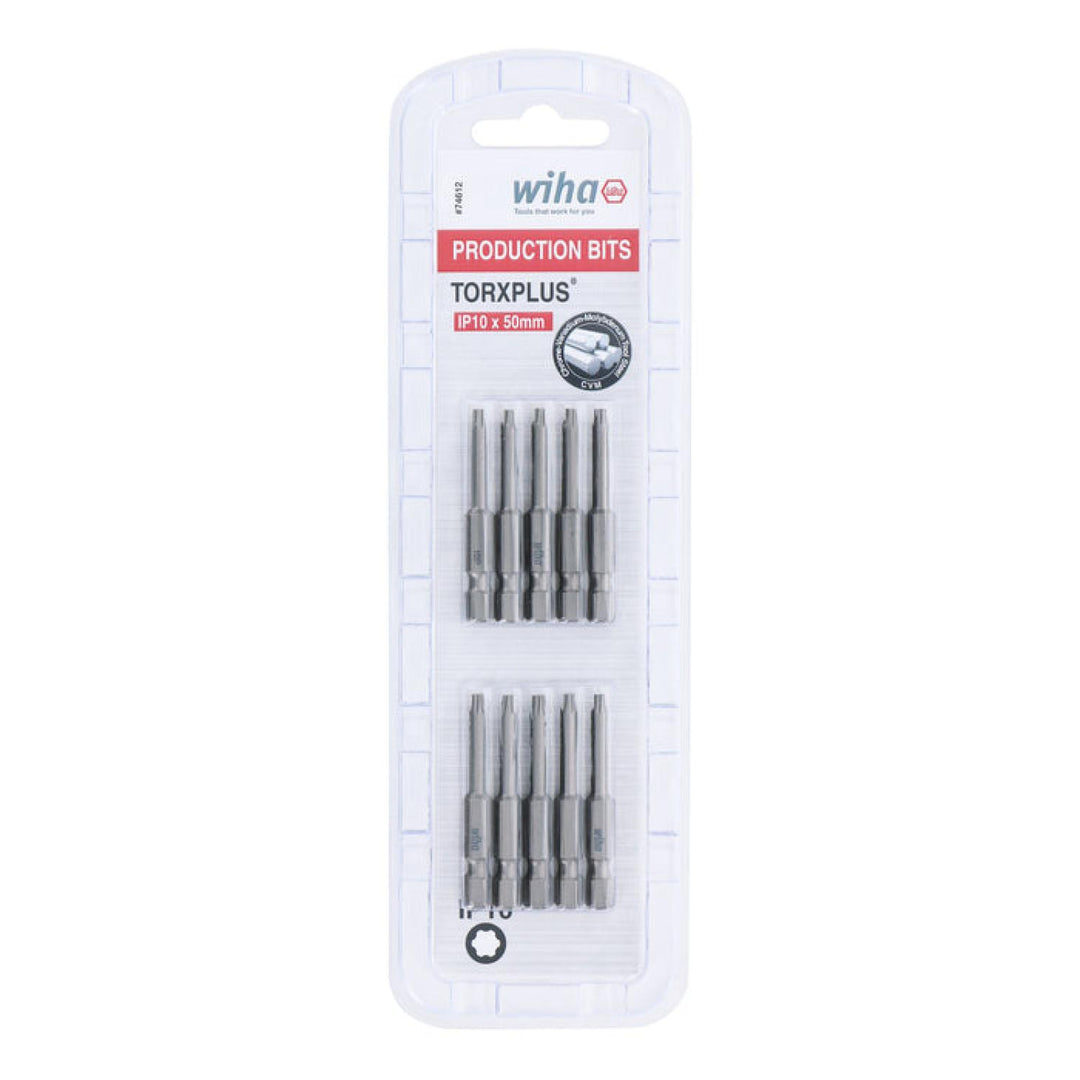 Wiha Tools 74612 TORX Plus Power Bit, IP10 x 50 mm, 10 Pk.