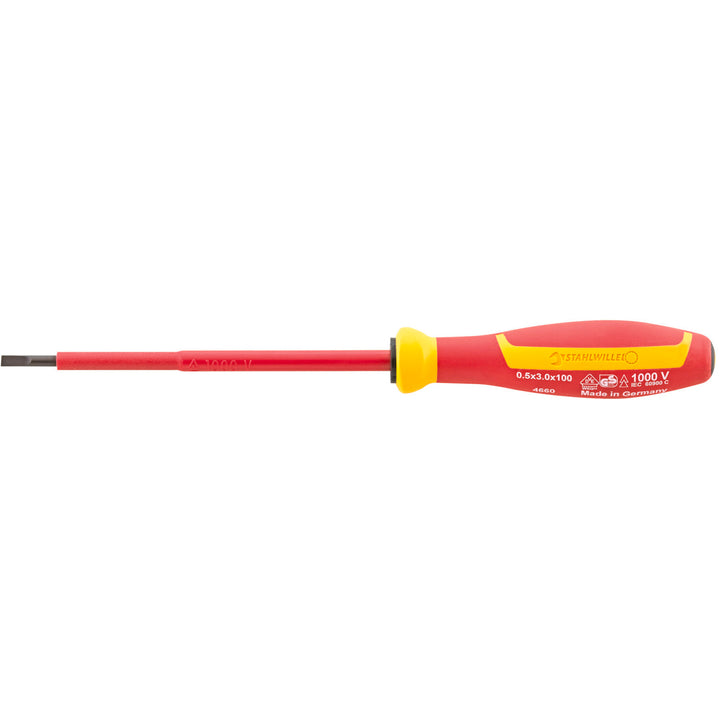 Stahlwille 46603035 4660 VDE DRALL+ 3.5 Insulated Slotted Screwdriver