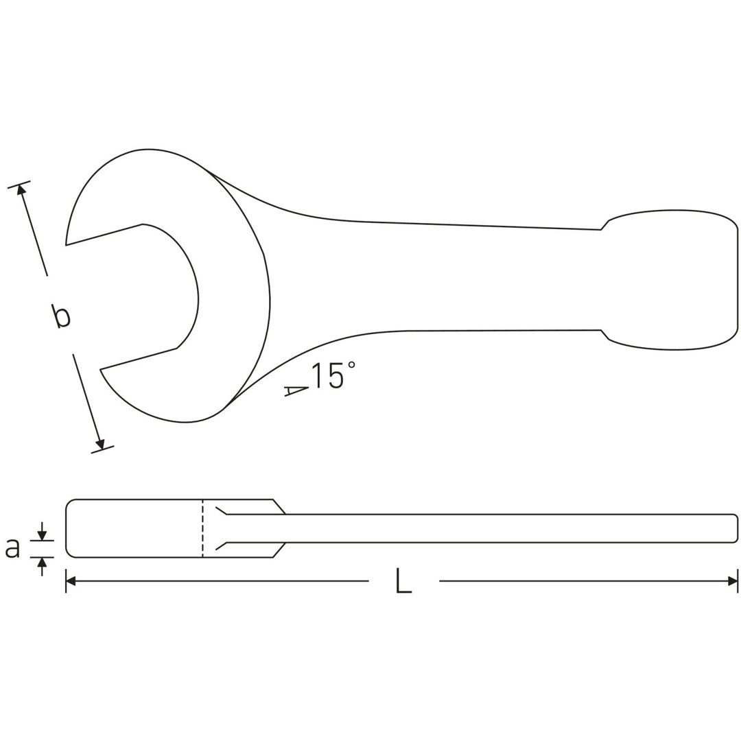 Stahlwille 42040050 4204 Striking face open ended Spanner, 50 mm