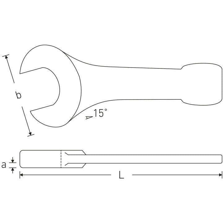 Stahlwille 42040030 4204 Striking face open ended Spanner, 30 mm