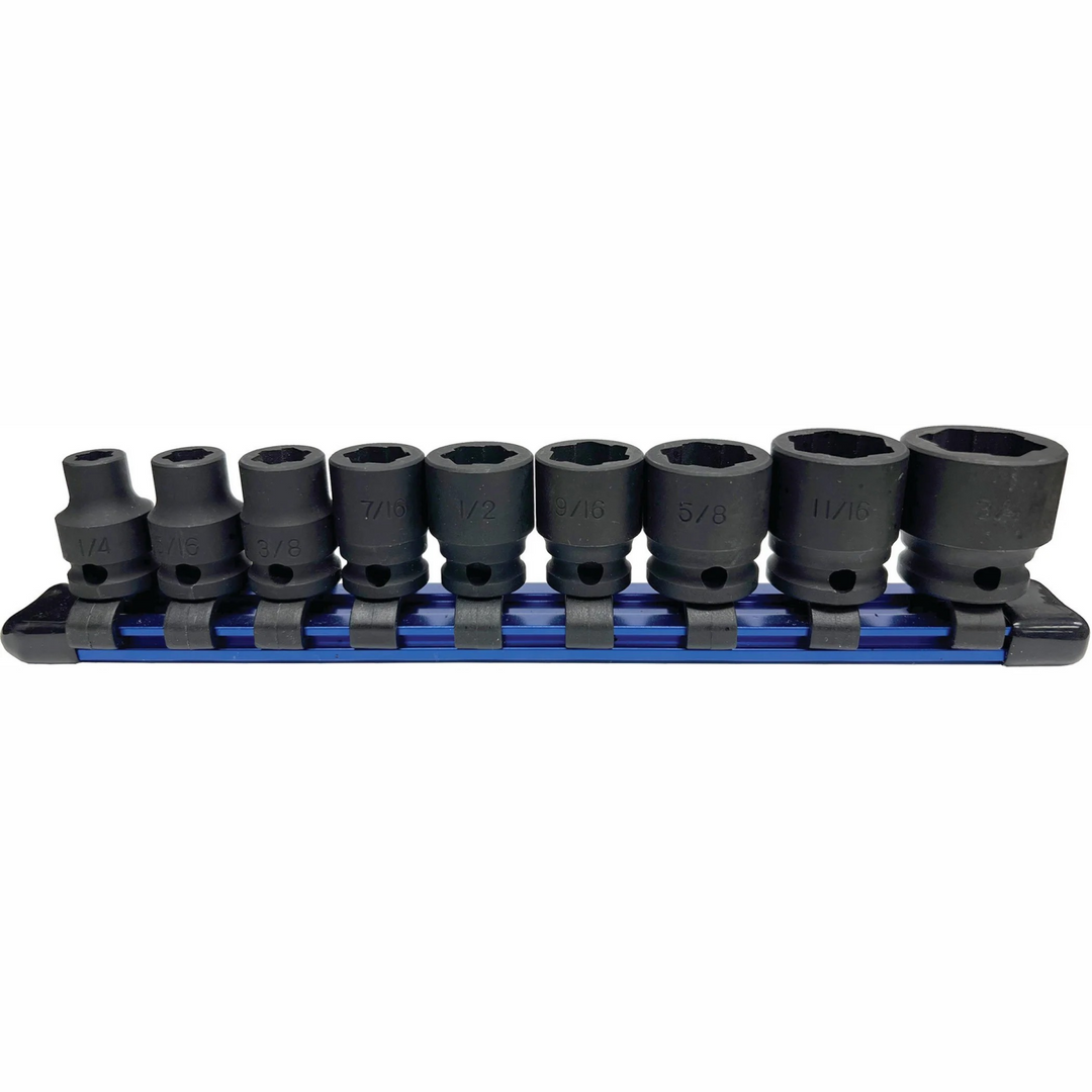 Bondhus 83137T Set 9 External Twist Socket Set, 3/8" Dr, 1/4" - 3/4"