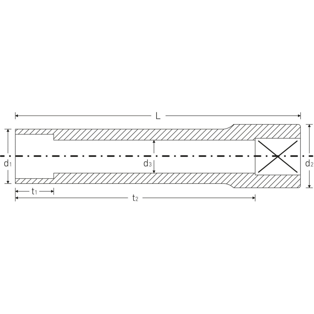 Stahlwille 03013028 50aPLSP 1/2" Socket Spline-drive, SP14
