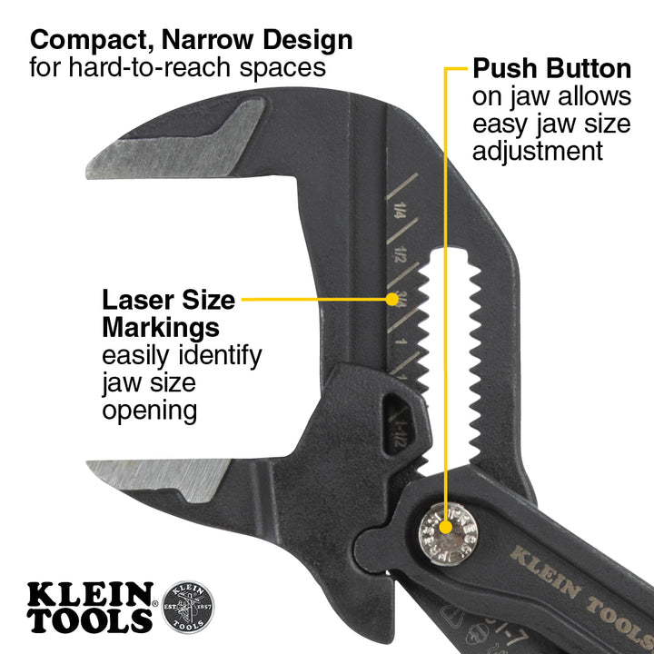 Klein Tools D53110 Compact Plier Wrench, 10"