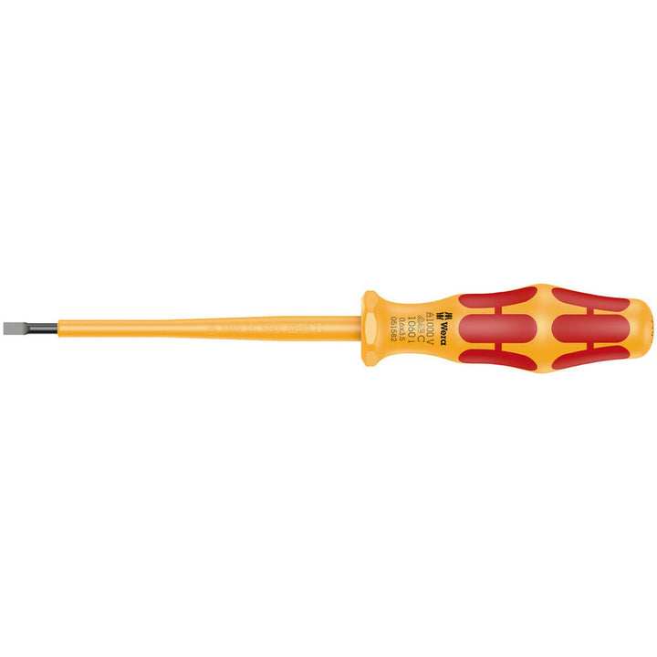 Wera 1060 i VDE-insulated Kraftform slotted screwdriver, 0.8 x 4 x 100 mm