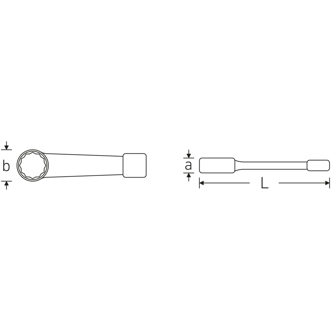 Stahlwille 42050100 4205 Striking face ring Spanner, 100 mm