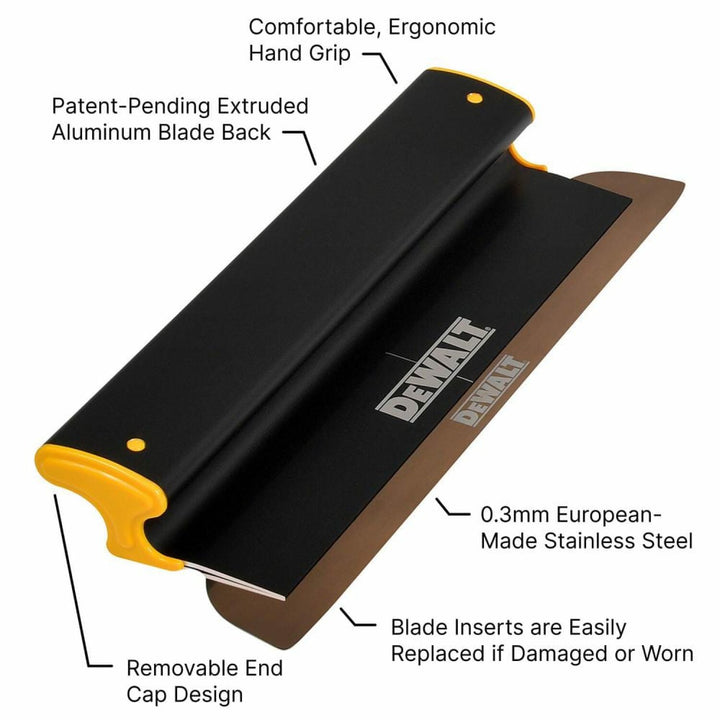 Dewalt DXTT-3-440 10/16/24 in. Aluminum-Body Skimming Blades, 37-63 in. Handle and Adapter