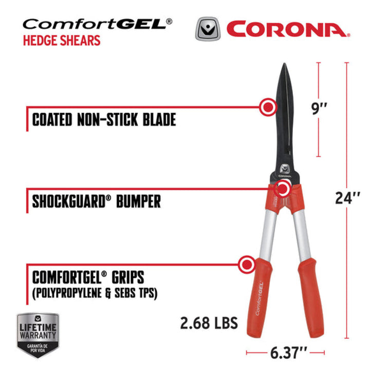Corona HS 3244  ComfortGEL® Hedge Shears - 9 Inch
