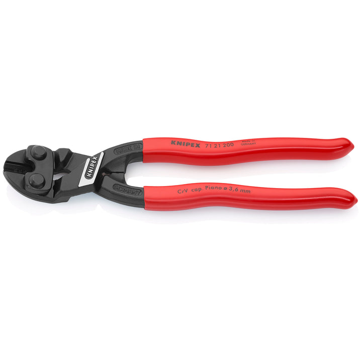 Knipex 71 21 200 SBA 8" CoBolt® High Leverage 20° Angled Compact Bolt Cutters