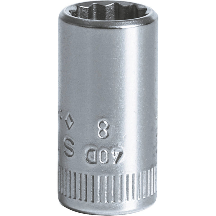Stahlwille 01030008 40D Bi-Hex 12-pt Socket 8 mm x 1/4 Inch Drive