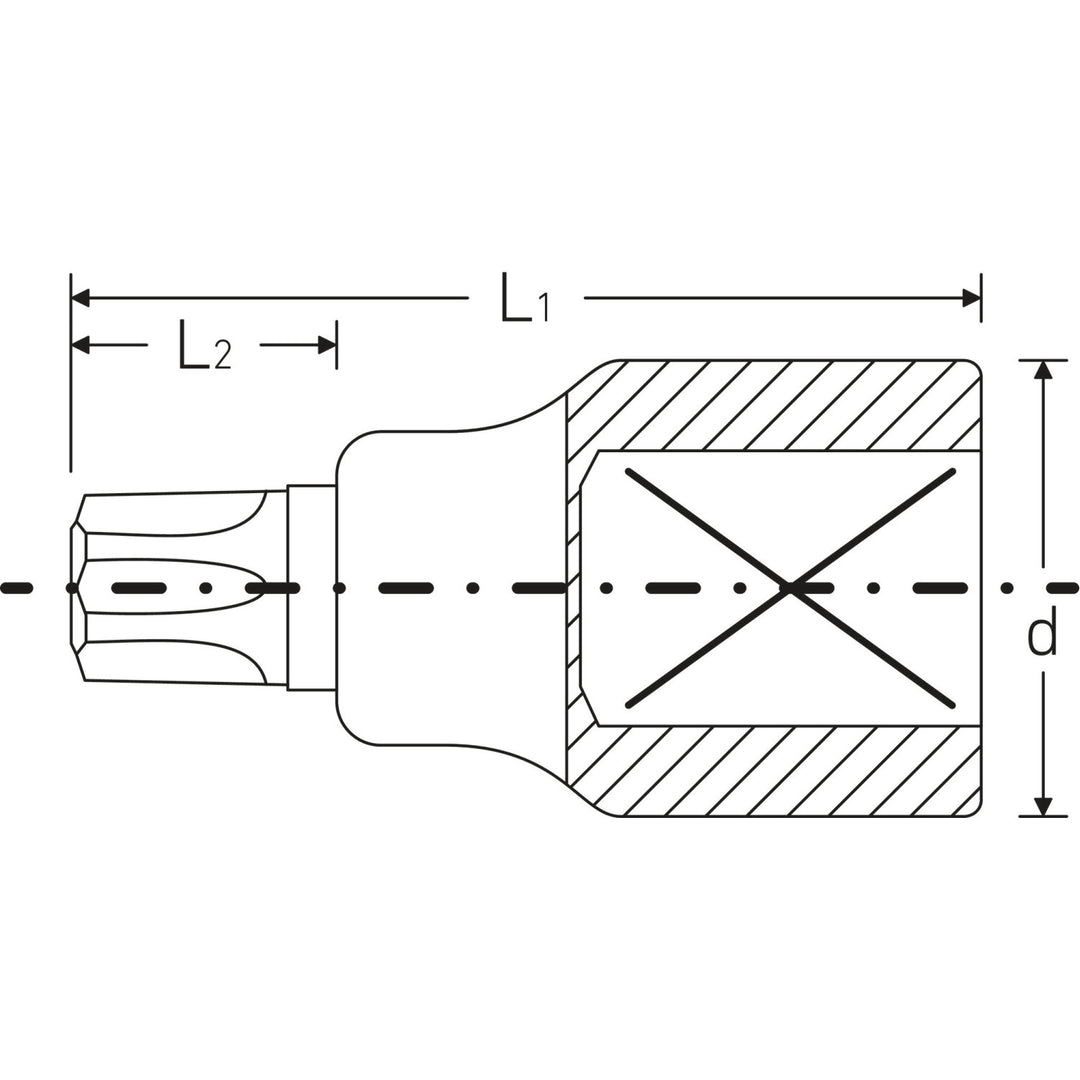 Stahlwille 05100080 TORX Socket, 59TX 3/4"Drive T80