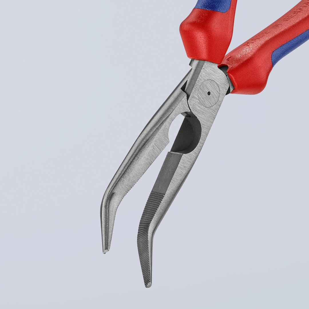 Knipex 26 22 200 SBA KnipeXtend Long Nose 40° Angled Pliers with Cutter, 8"