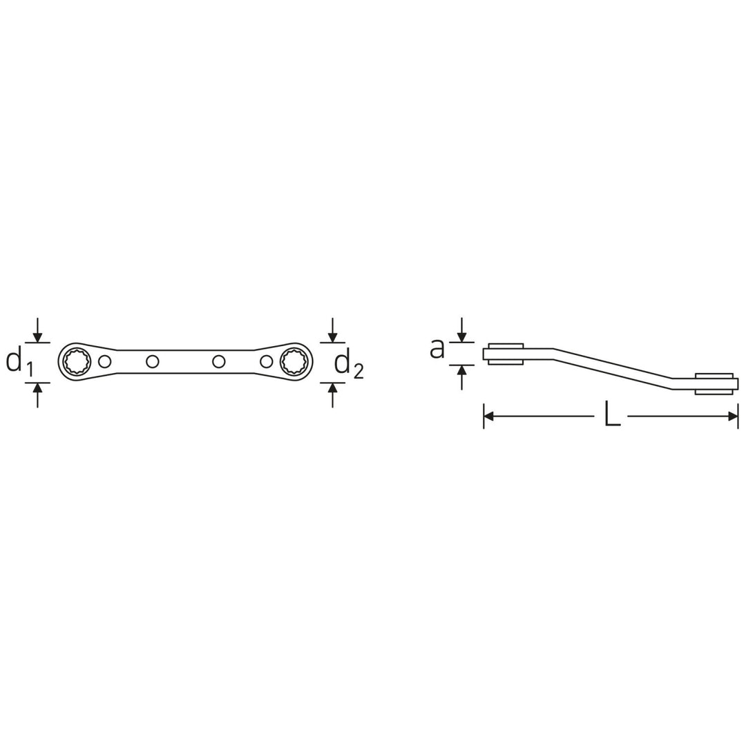 Stahlwille 41552428 Ratcheting ring Spanner