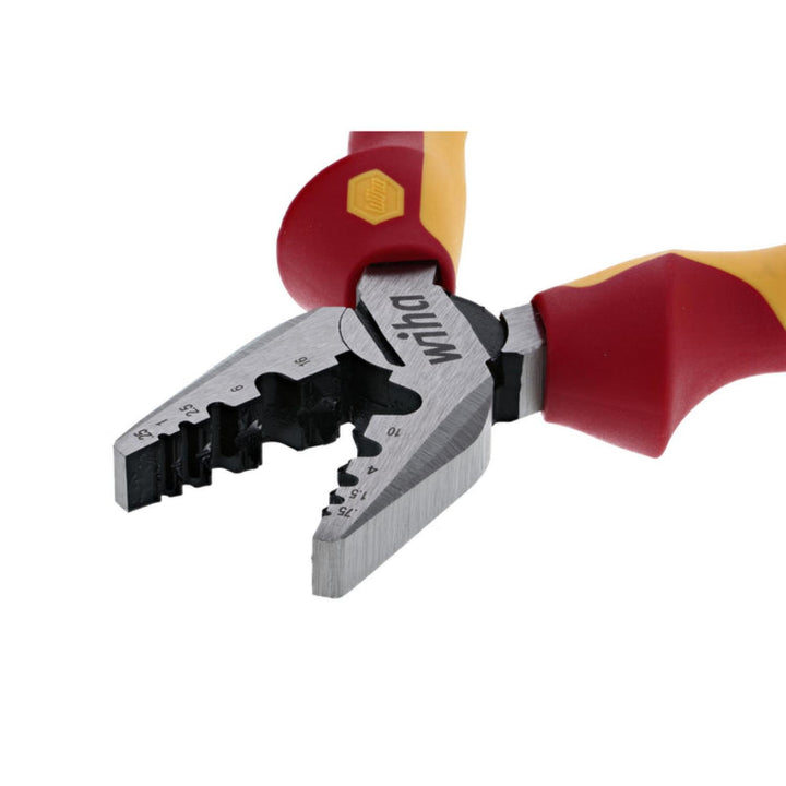 Wiha Tools 32945 7" Insulated Industrial Crimping Pliers
