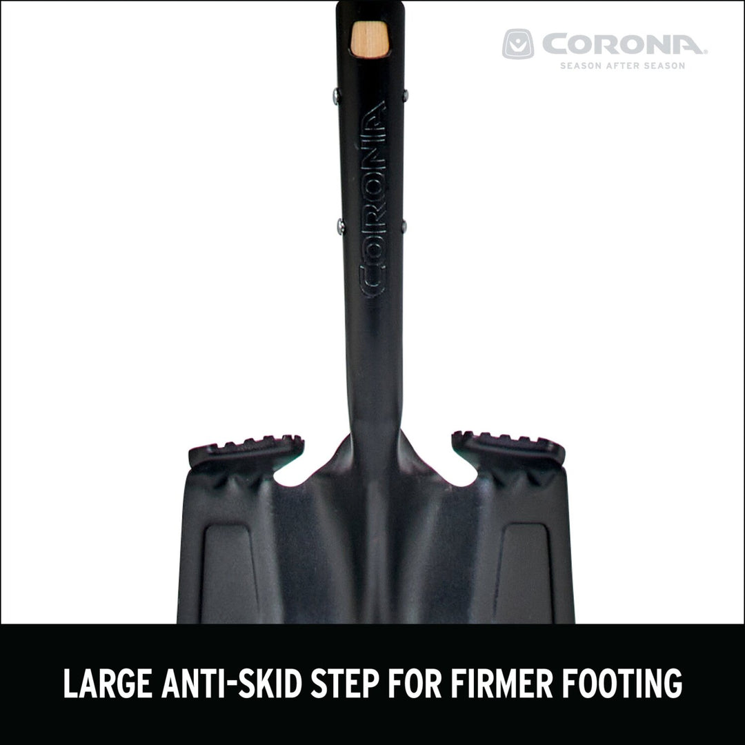 Corona SS16000 Boron Steel 14-Gauge Square Point Shovel, Hardwood Handle