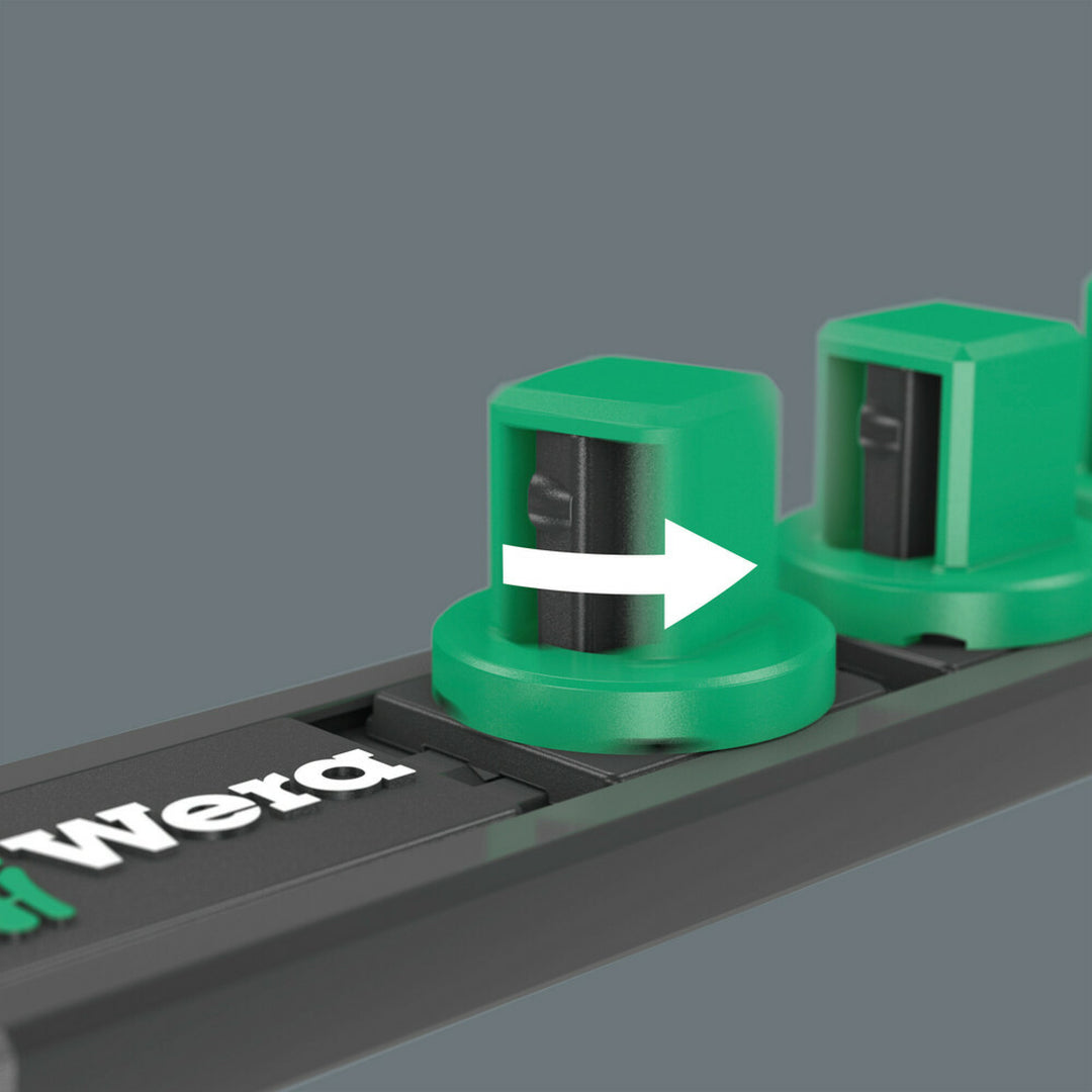 Wera 9600 Magnetic socket rail, 1/4", empty, 30 x 270 mm