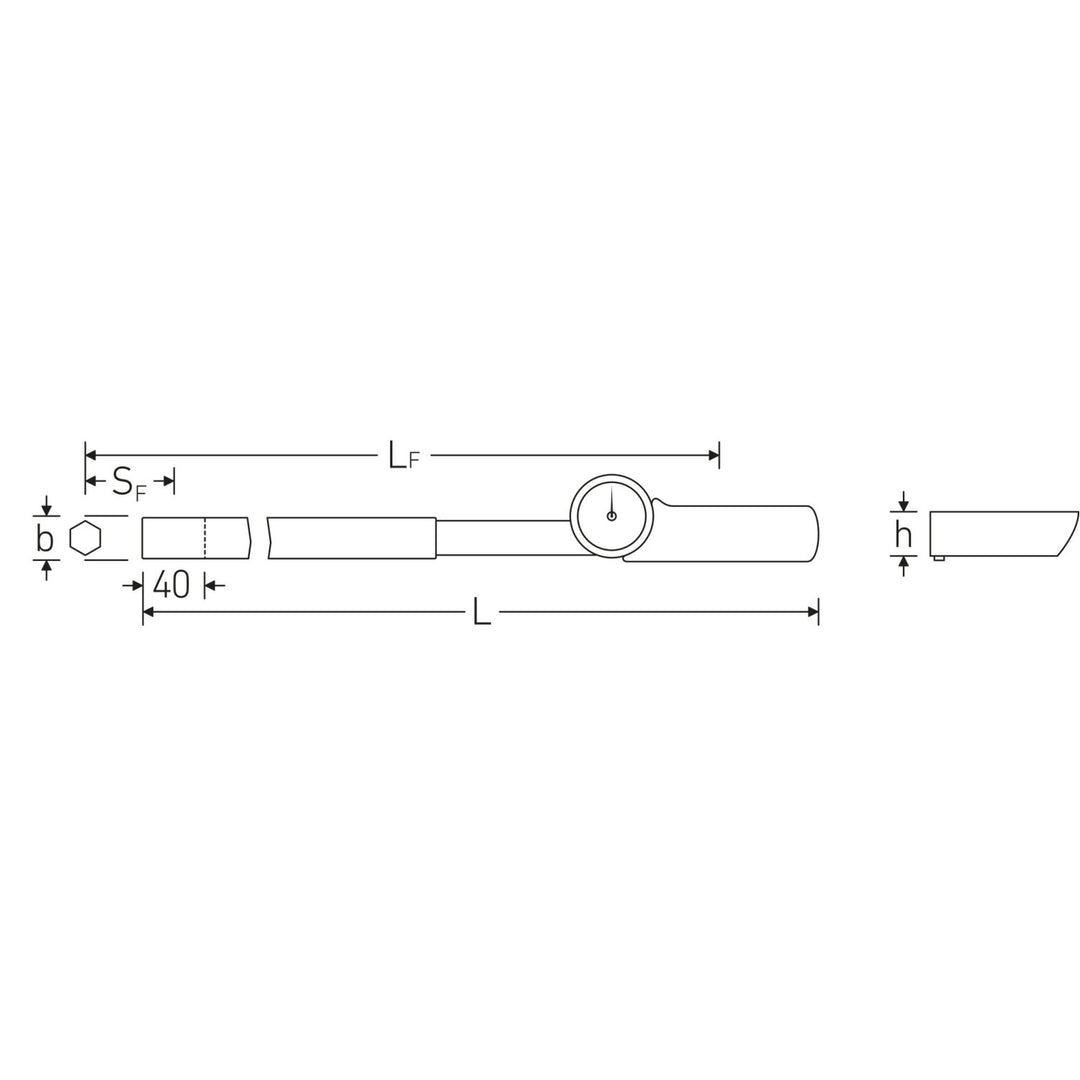 Stahlwille 50030080 24.5mm x 28mm MANOSKOP Torque Wrench