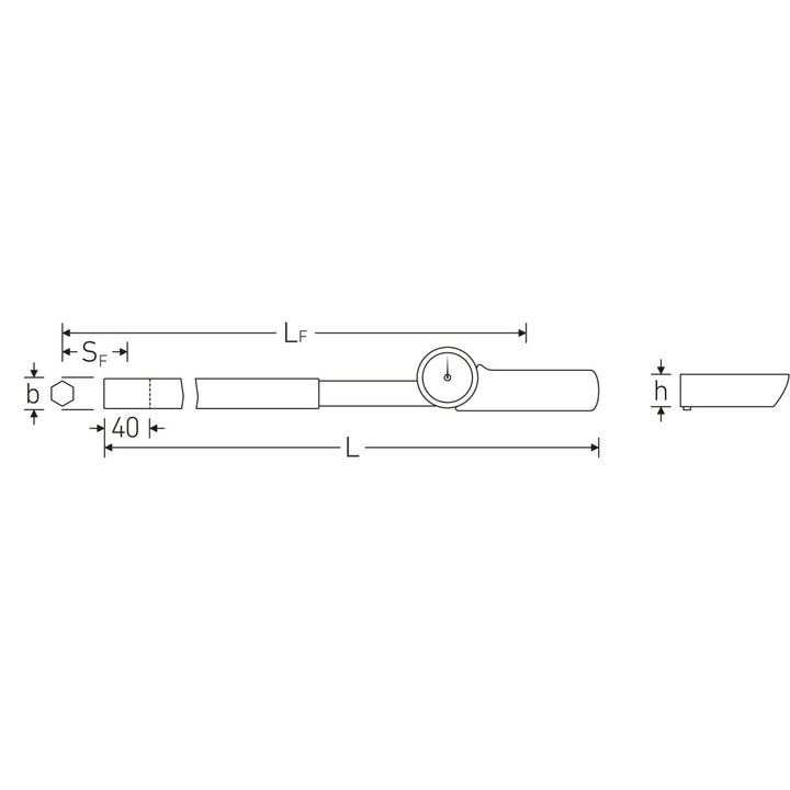 Stahlwille 50030080 24.5mm x 28mm MANOSKOP Torque Wrench