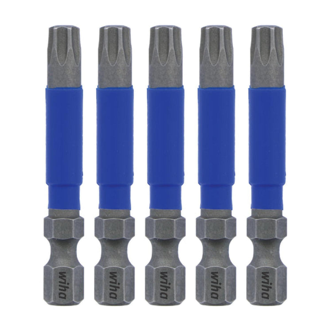 Wiha Tools 70279 TerminatorBlue Impact Bit TORX T30 - 2 Inch - 5 Pack