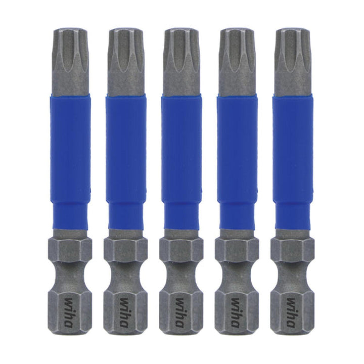 Wiha Tools 70279 TerminatorBlue Impact Bit TORX T30 - 2 Inch - 5 Pack