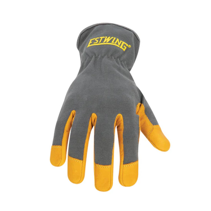 Estwing EWLPSC0609 Leather Palm Work Glove with Elastic Sewn Extended Cuff