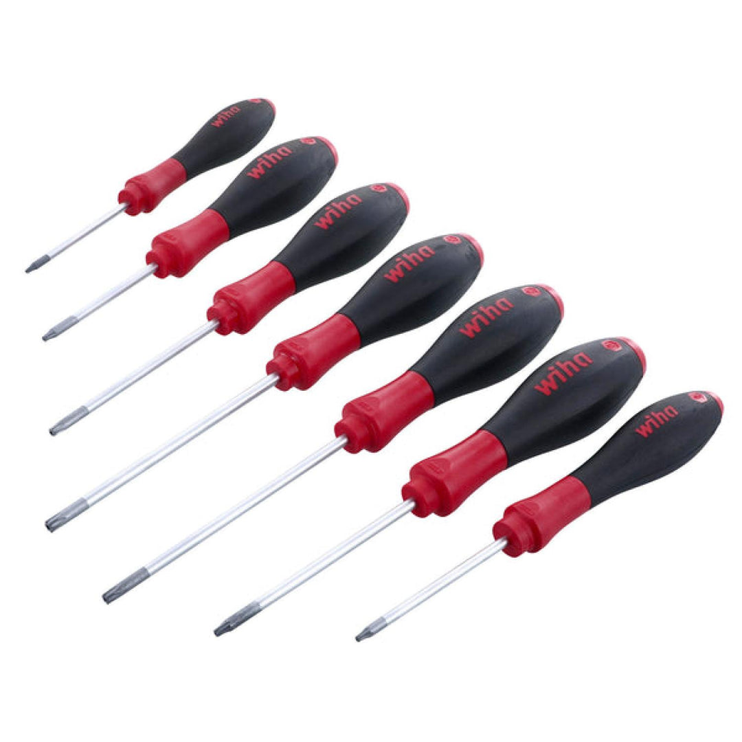Wiha Tools 36298 SoftFinish Security TORX Screwdriver Set, T7s - T25s, 7 Pc.