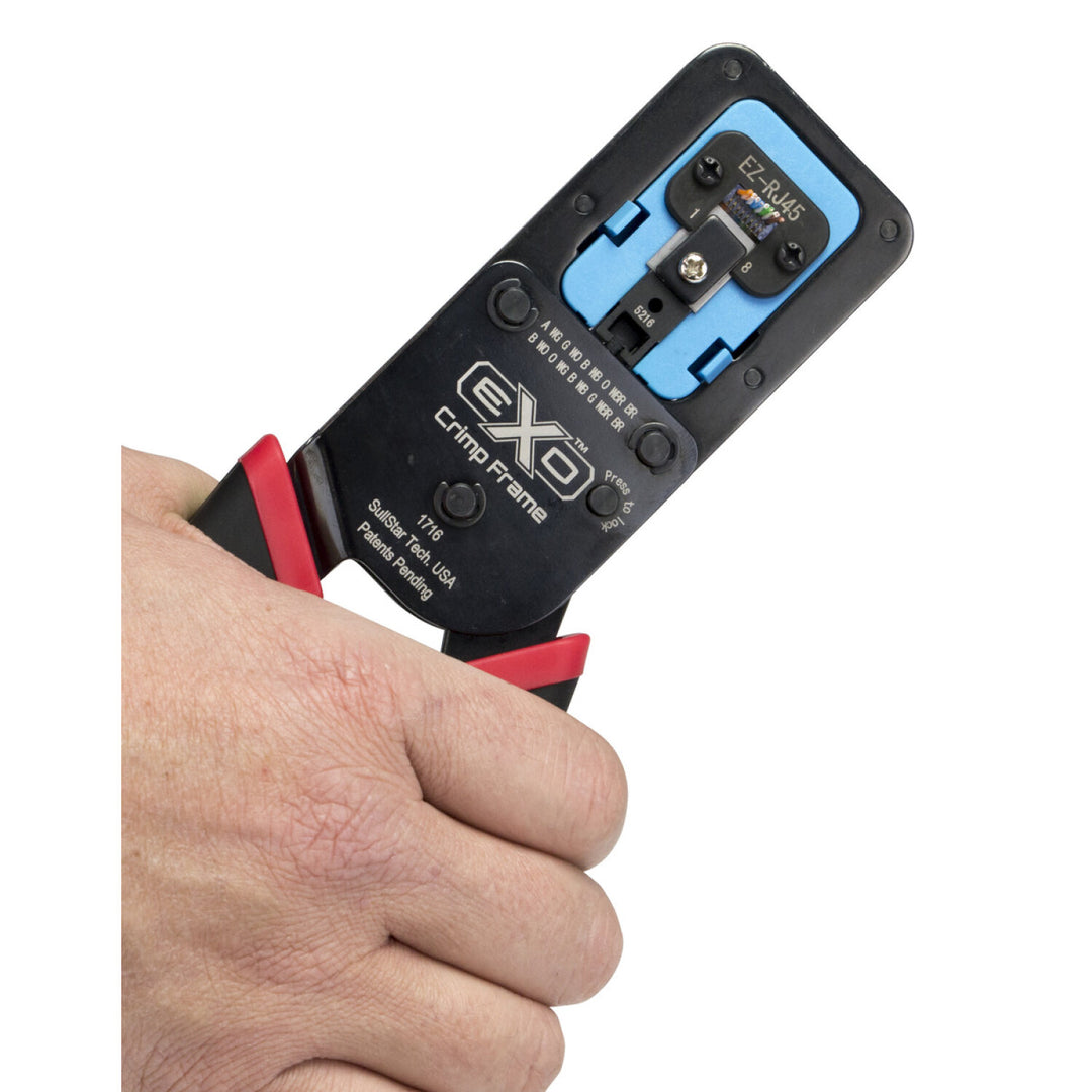 Platinum Tools 100062C EXO Crimp Tool Frame for EZ and ezEX Pass-Through RJ45 Connectors - Includes EZ-RJ45 Crimp Die Insert