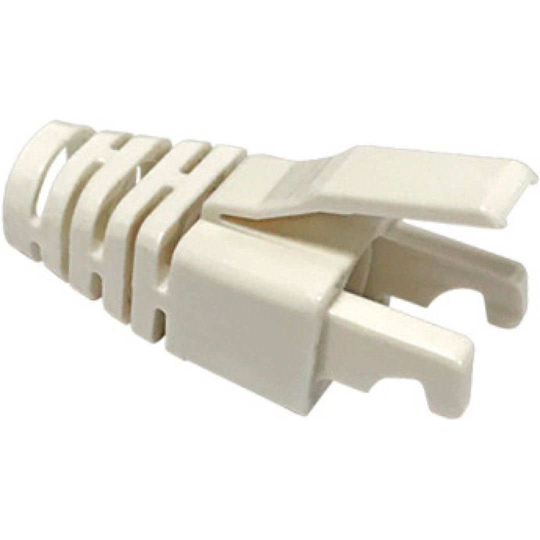 Platinum Tools 100036 Strain Reliefs for EZ-RJ45 Pass-Through RJ45 Connectors, CAT6, Clear — 50pcs in Bulk Bag