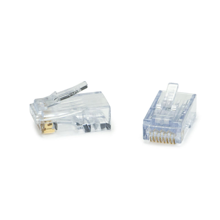 Platinum Tools 105024 ezEX-RJ45(44) Pass-Through RJ45 Connectors, CAT6 Unshielded — 100pcs Inch