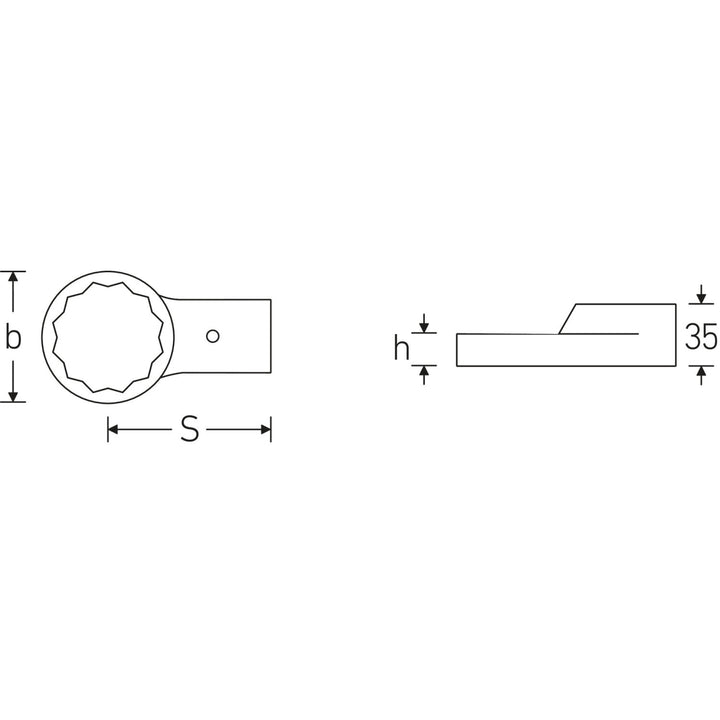 Stahlwille 58628050 732a/80 Ring shell tool 1 1/16 Inch