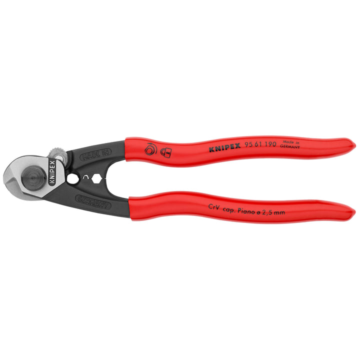Knipex 95 61 190 SBA 7 1/2" Wire Rope Shears