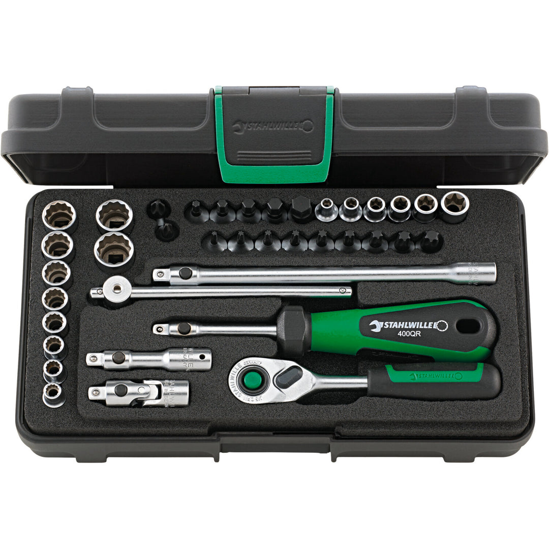 Stahlwille 96010120 Socket Set 1/4 Inch, 38 Pcs