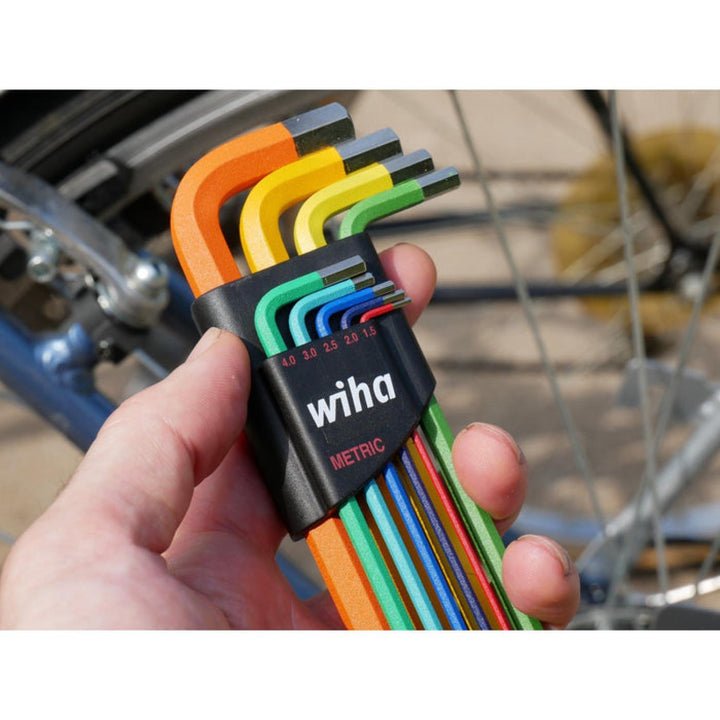 Wiha Tools 66980 Ball End Color Coded Metric Hex L-Key Set, 9 Pc.