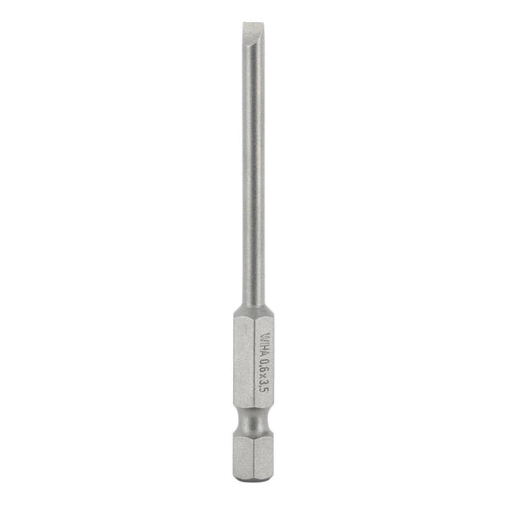 Wiha Tools 74035 Slotted Power Bit, 3.5 mm x 70 mm, 10 Pk.