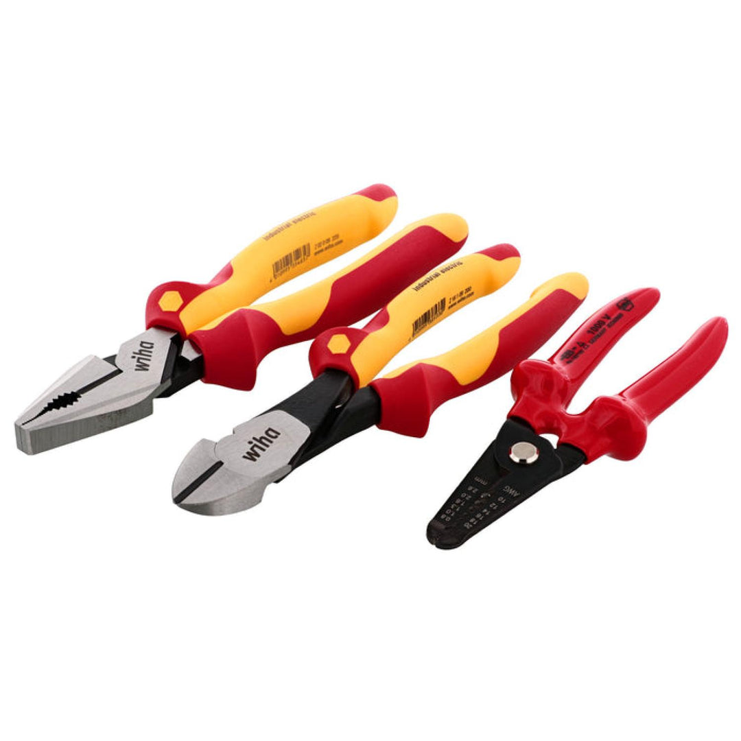 Wiha Tools 32863 Insulated Pliers & Cutters Set, 3 Piece