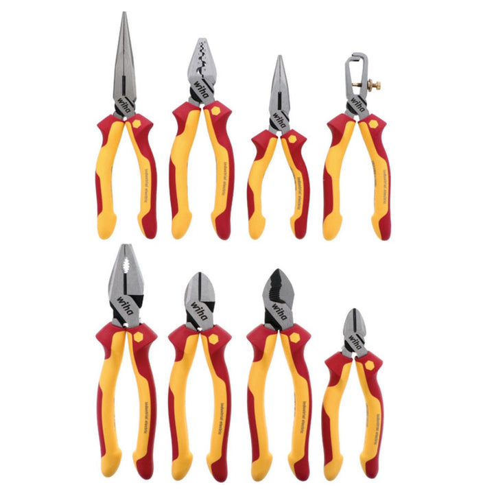 Wiha Tools 32987 Insulated Industrial Pliers and Cutters Set, 8 Pc.