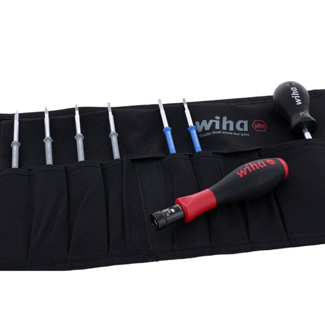Wiha Tools 28596 TorqueControl Slotted/Phillips Blade Set w/ Canvas Pouch, 8 Pc.