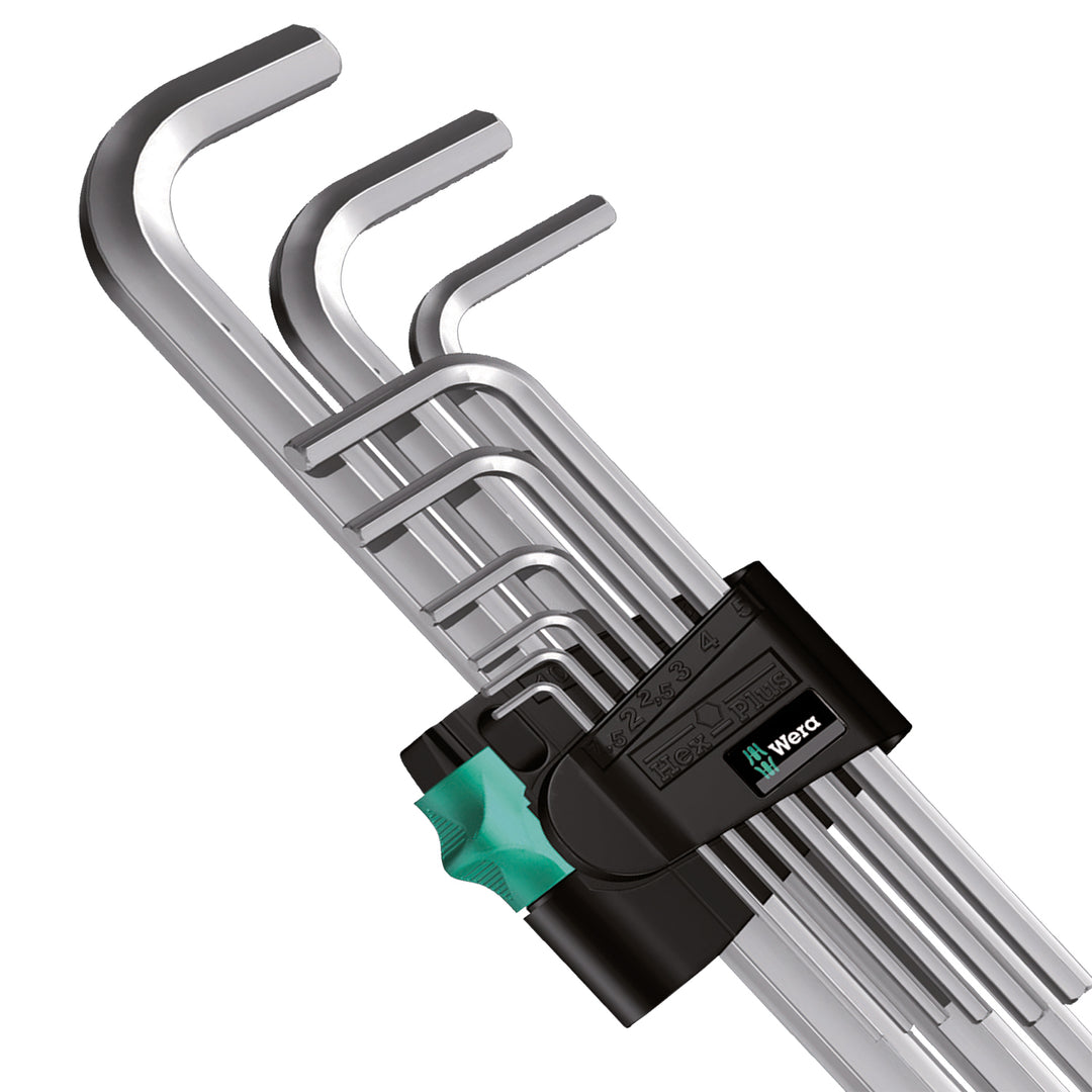 Wera 950/9 Hex-Plus 2 L-key set, metric, chrome-plated, 9 pieces