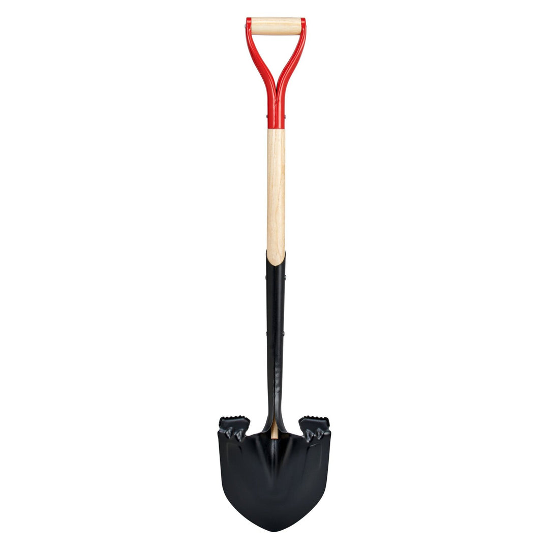 Corona SS16101 Boron Steel 14-Gauge Round Point Shovel, D Grip Hardwood Handle