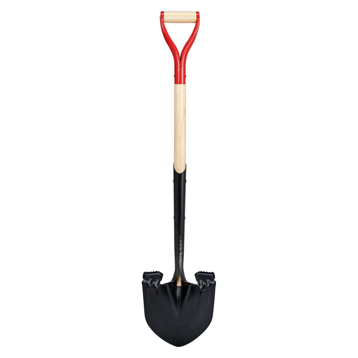 Corona SS16101 Boron Steel 14-Gauge Round Point Shovel, D Grip Hardwood Handle