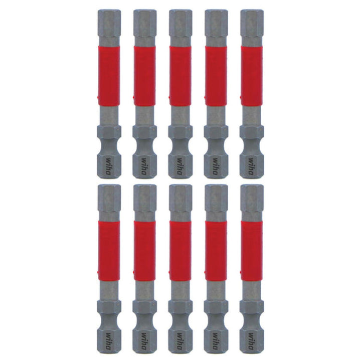 Wiha Tools 76566 MaxxTor Impact Bit Hex 6.0mm x 49mm - 10 Pack