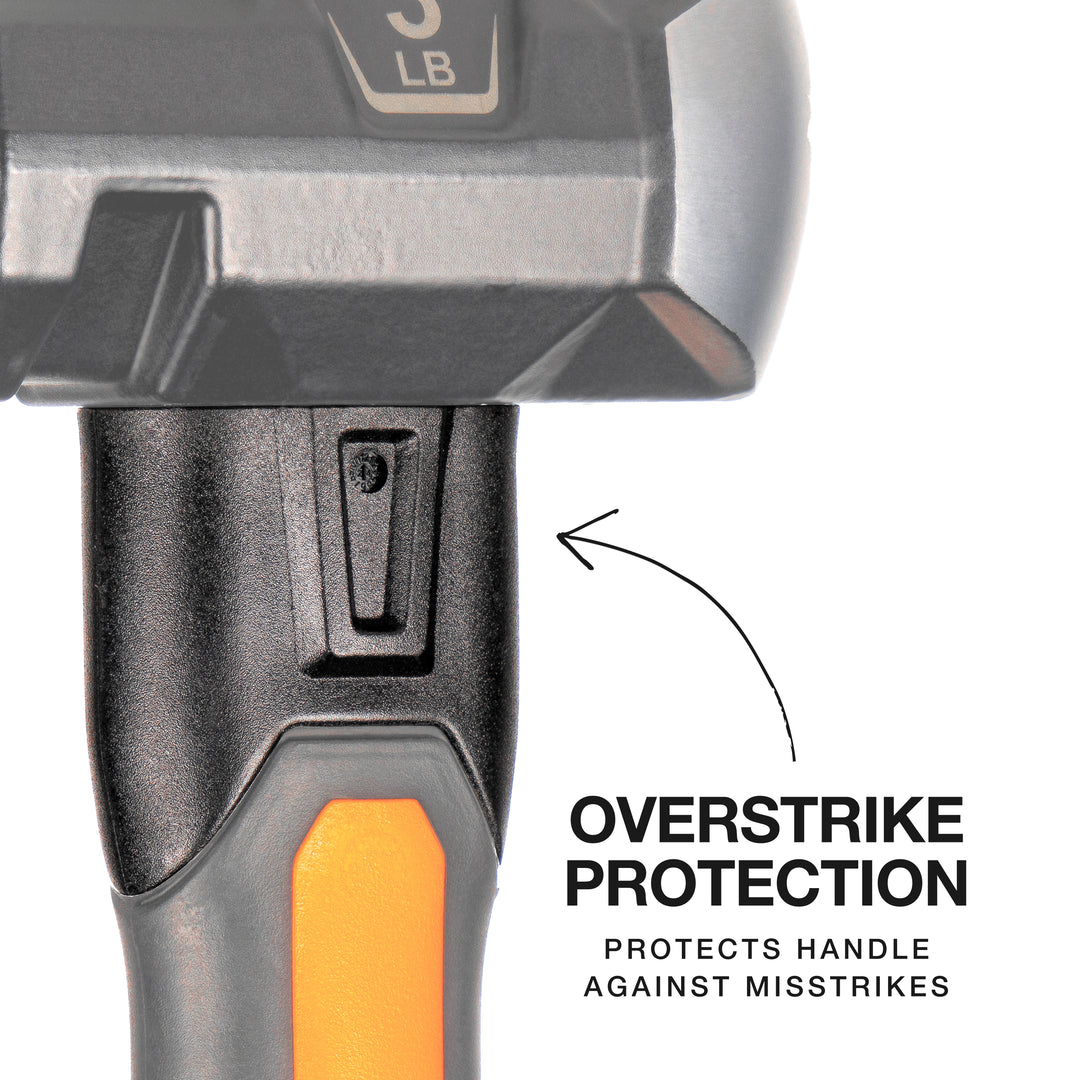 Klein Tools H80603 Fiberglass Handle Wedge Sledgehammer, 3-Pound