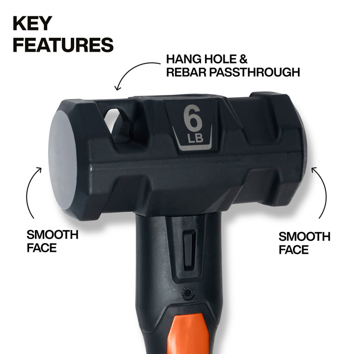 Klein Tools H80626 Fiberglass Handle Engineering Hammer, 6-Pound