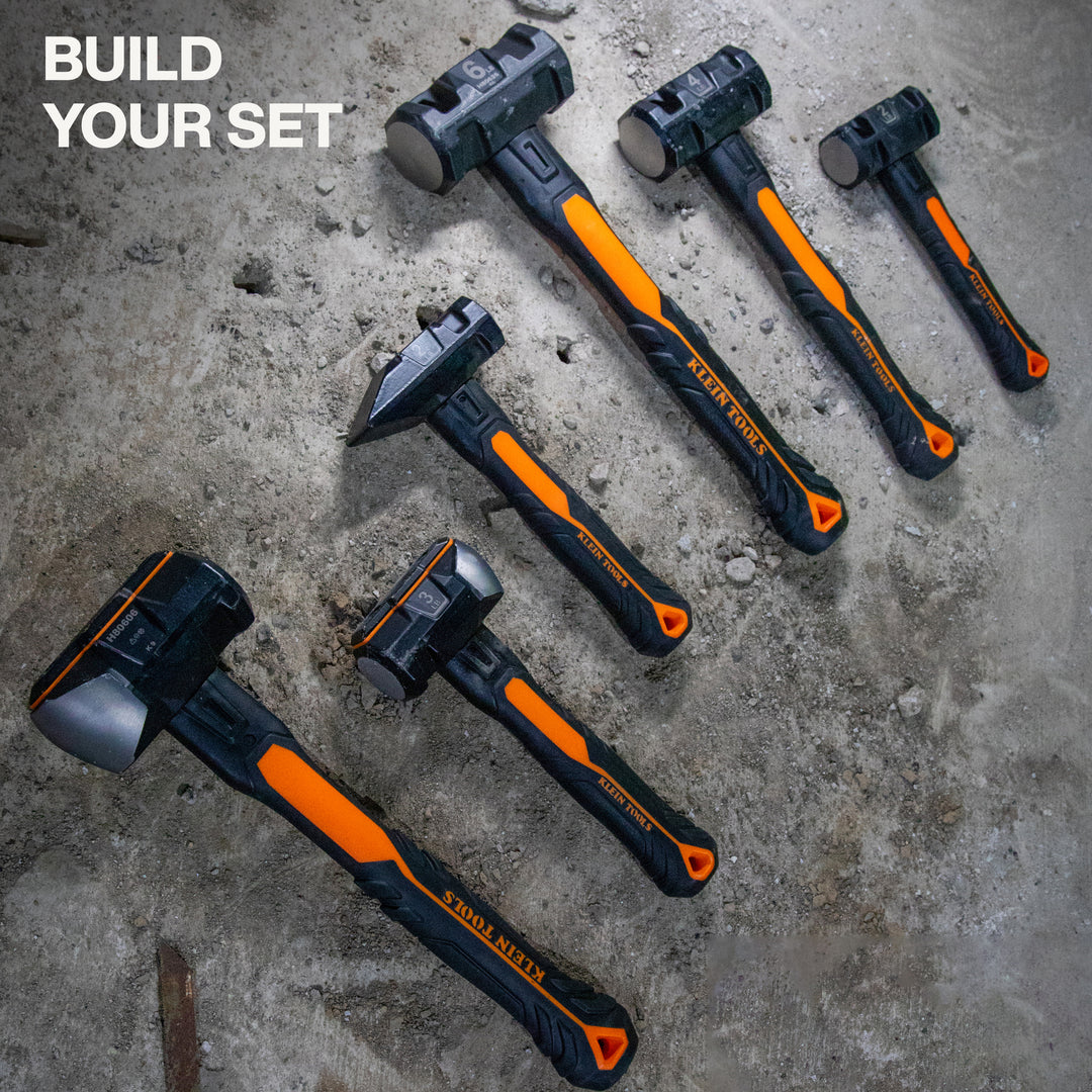 Klein Tools H80626 Fiberglass Handle Engineering Hammer, 6-Pound