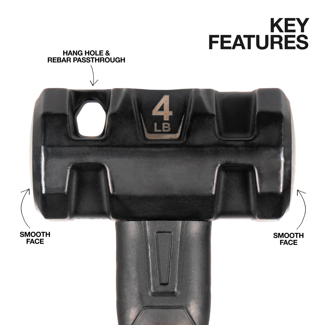 Klein Tools H80694 Fiberglass Handle Engineering Hammer, 4-Pound