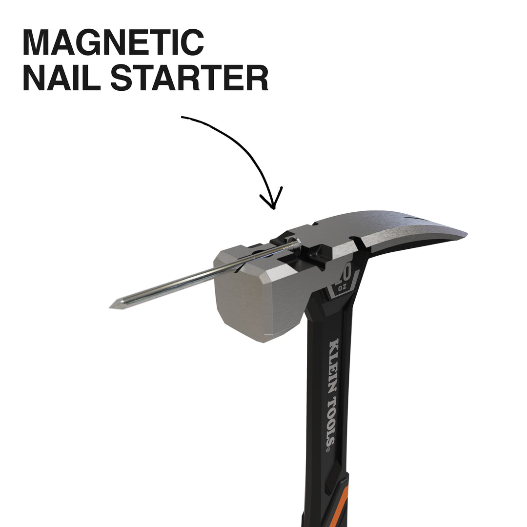 Klein Tools H80920S Smooth Face Steel Claw Hammer, 20-Ounce