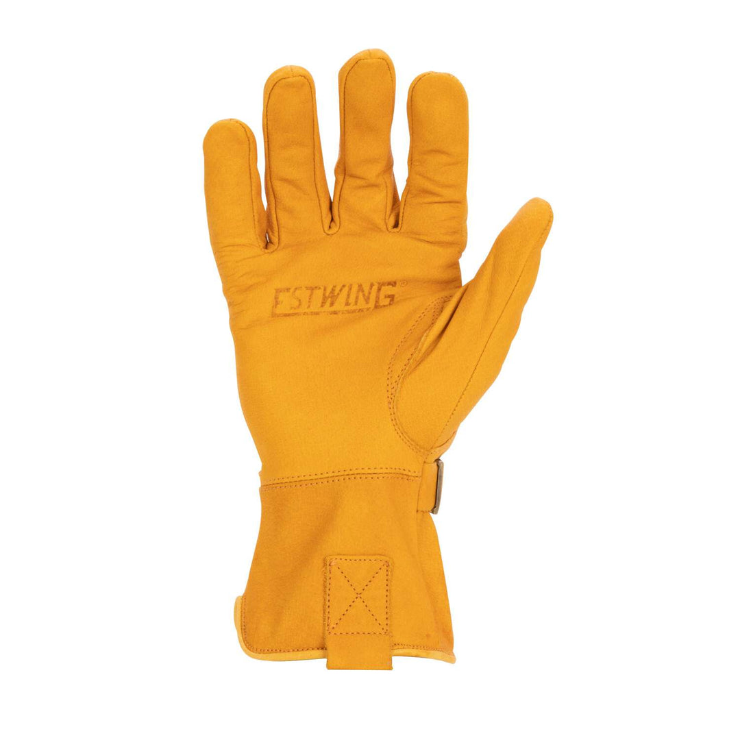 Estwing EWADJLD0810 Classic Leather Driver Work Glove with Adjustable Wrist Strap in Russet Brown, Large