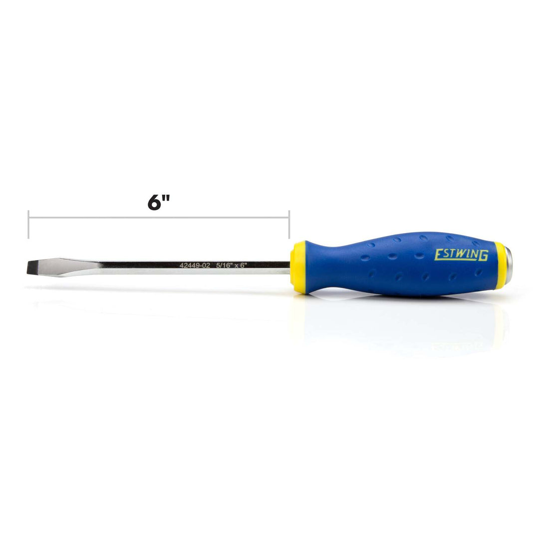 Estwing 42449-02 5/16-Inch x 6-Inch Slotted Heavy Duty Hex Shaft Demolition Screwdriver with Magnetic Tip