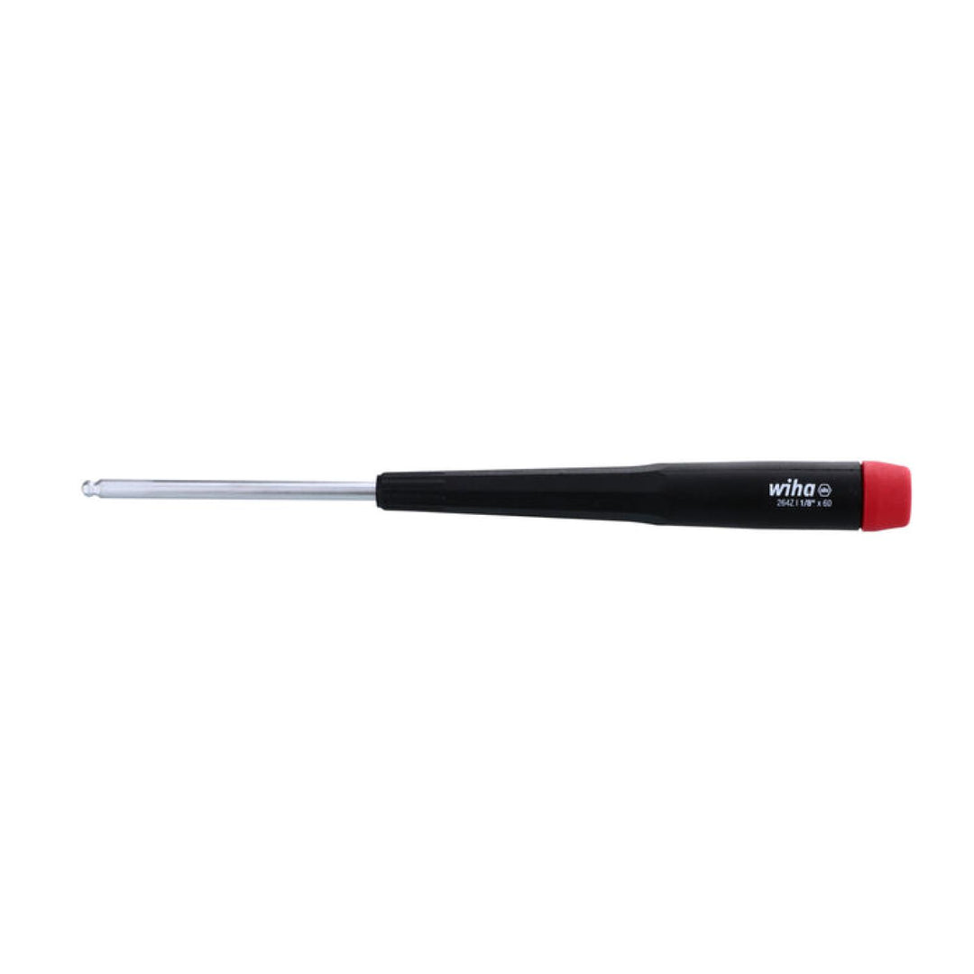 Wiha Tools 26431 Precision Ball End Hex Screwdriver, 1/8" x 60 mm